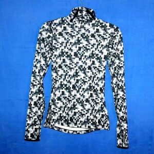 Nike Pro Dri-Fit Pixel Print Hoodie Black White XS